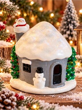 Vintage Ceramic Mold Santa’s House